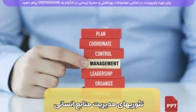 پاورپوینت حرفه ای تئوریهای مدیریت منابع انسانی